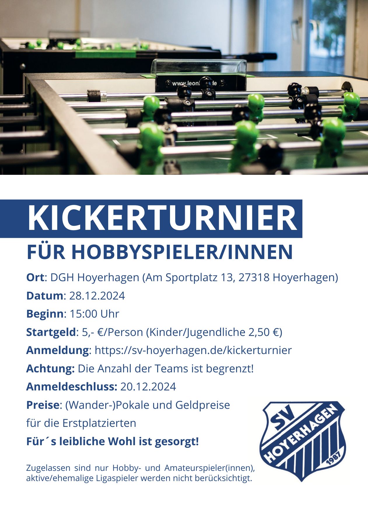 Kickerturnier Hoyerhagen, 28.12.2024