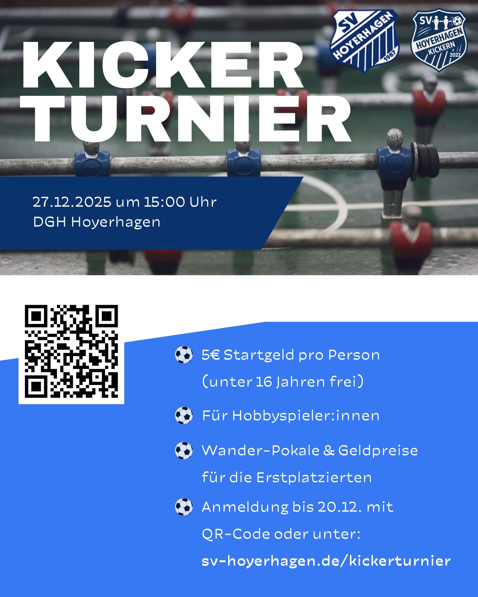 Kickerturnier Hoyerhagen, 27.12.2025 Kickerturnier Hoyerhagen, 27.12.2025