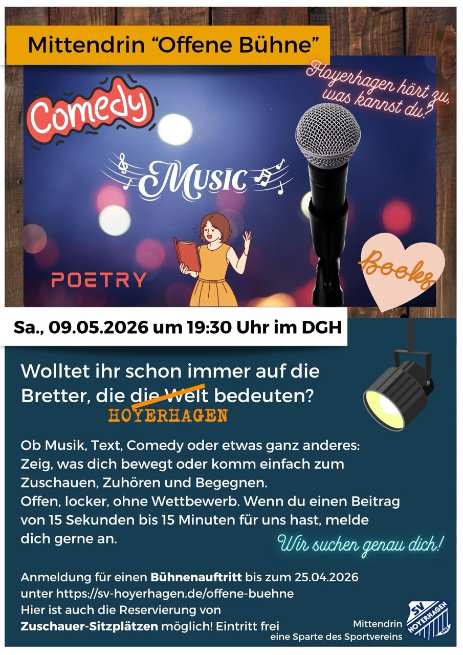 Offene Bühne Hoyerhagen; 09.05.26